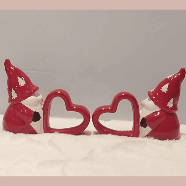 Red Heart Ceramic Figurine  for Love & Home Decore