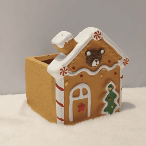 Adorable Gingerbread  House Planter Decor