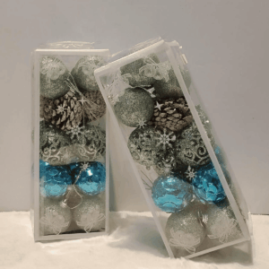 1760687281_Web_image_13-1.png Glittery Aqua and Silver Holiday Tree Ornaments in Box