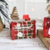 1760691378_61L4yeJJecL._AC_SX466_-1.jpg Festive Red Plaid Metal Gift Box with Snowman & Holiday Design