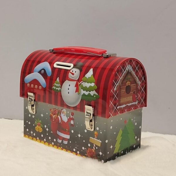 Festive Holiday Storage Box with Snowman Design