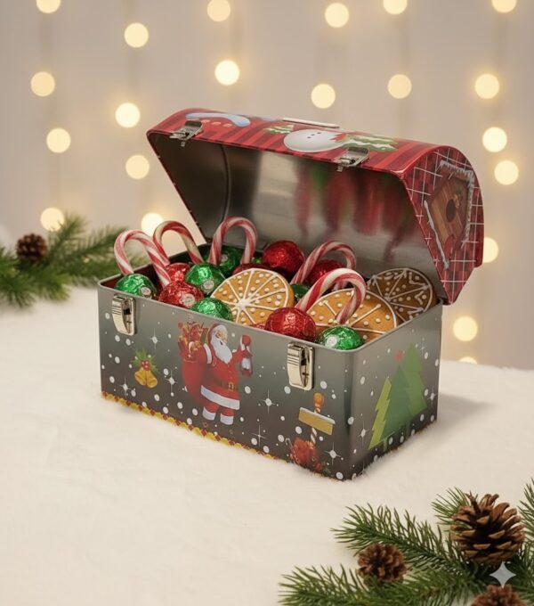 Festive Holiday Storage Box with Snowman Design