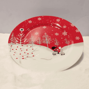 1760958204_New_Project_5-1.png Whimsical Christmas plate featuring a snowy scene.