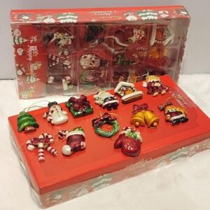 Festive Holiday Decorative Ornaments Set