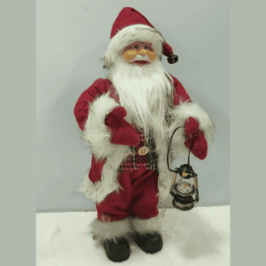 Charming Santa Claus Figurine with Lantern
