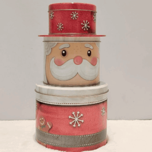 Festive Santa Stacking Gift  Boxes
