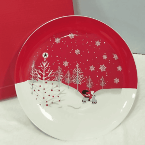 Ceramic Plate – Winter  Wonderland Holiday Design
