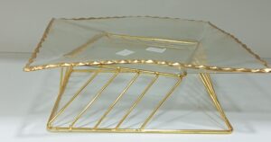 Gold Elevated Decorative Serving Tray