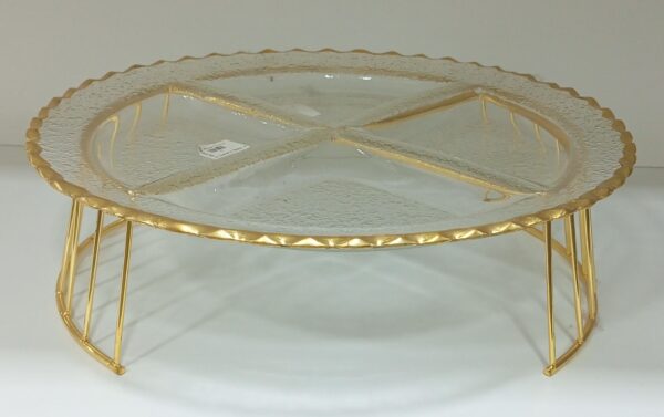 1781202534_WhatsApp_Image_2026-06-09_at_12.22.28-1.jpeg Round 4-Section Textured Glass Serving Platter with Gold Stand