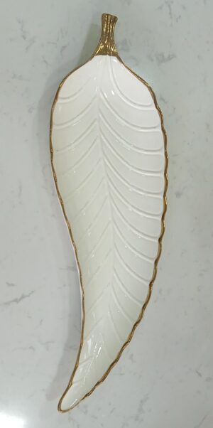 1781248929_WhatsApp_Image_2026-06-09_at_14.03.12-1.jpeg White Ceramic Leaf Serving Dish with Gold Rim