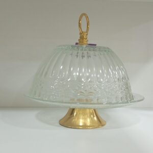 1781613528_WhatsApp_Image_2026-06-06_at_17.16.15-1.jpg Vintage-Style Glass Cake Stand with Dome Cover and Gold Pedestal Base