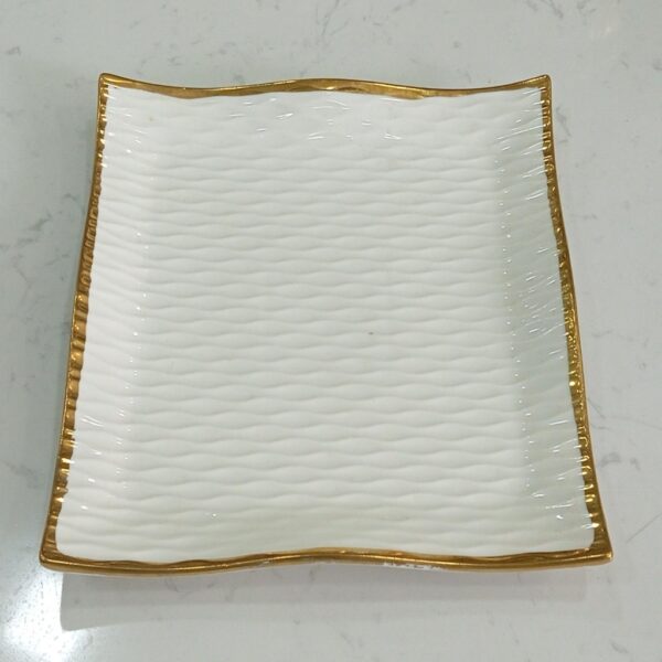 1781616252_WhatsApp_Image_2026-06-09_at_13.20.42-1.jpg Textured Square Ceramic Serving Dish with Gold Rim