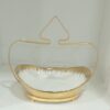 Elegant Ceramic Serving Bowl with Gold Handle