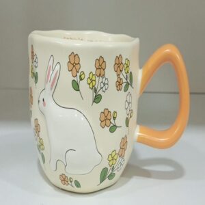 Bunny & Floral Ceramic Mug