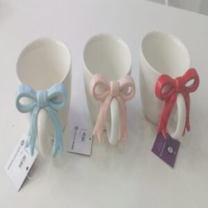 Charming Bow Accent Ceramic Mug