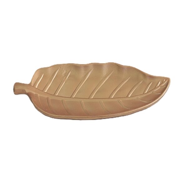 Gold Leaf Fibre Decorative Tray