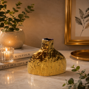 Luxury Gold Ceramic Decorative Vase