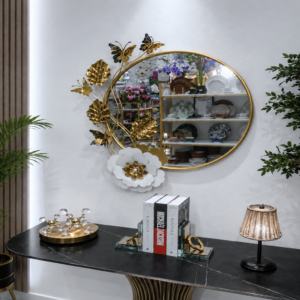 Luxury Gold Butterfly & Floral Decorative Wall Mirror