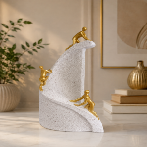 Luxury Gold Human Climbing Sculpture