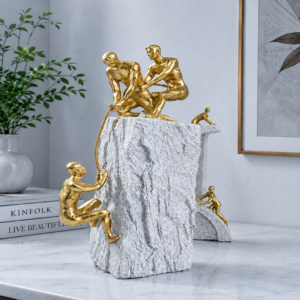 Luxury Gold Teamwork & Success Sculpture
