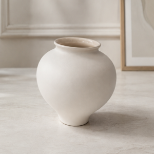 Minimalist Round Ceramic Decorative Vase