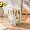 Bunny And Floral Ceramic Mug
